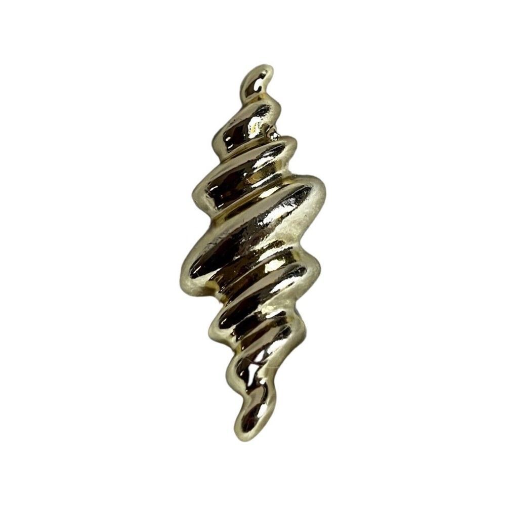 Vintage 80’s Retro White Gold Metal “Squiggly”Brooch Pin